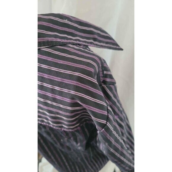 Apt. 9 Large Petite Blouse Striped Women's 3/4 sleeves stretchy LIKE NEW - Picture 3 of 6